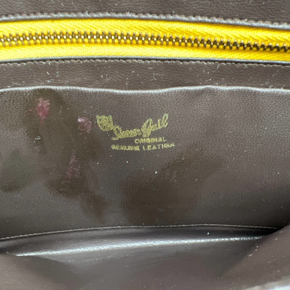 Vintage Susan Gail Brown Suede Leather Convertible Chain Strap Clutch Purse - Picture 8 of 9